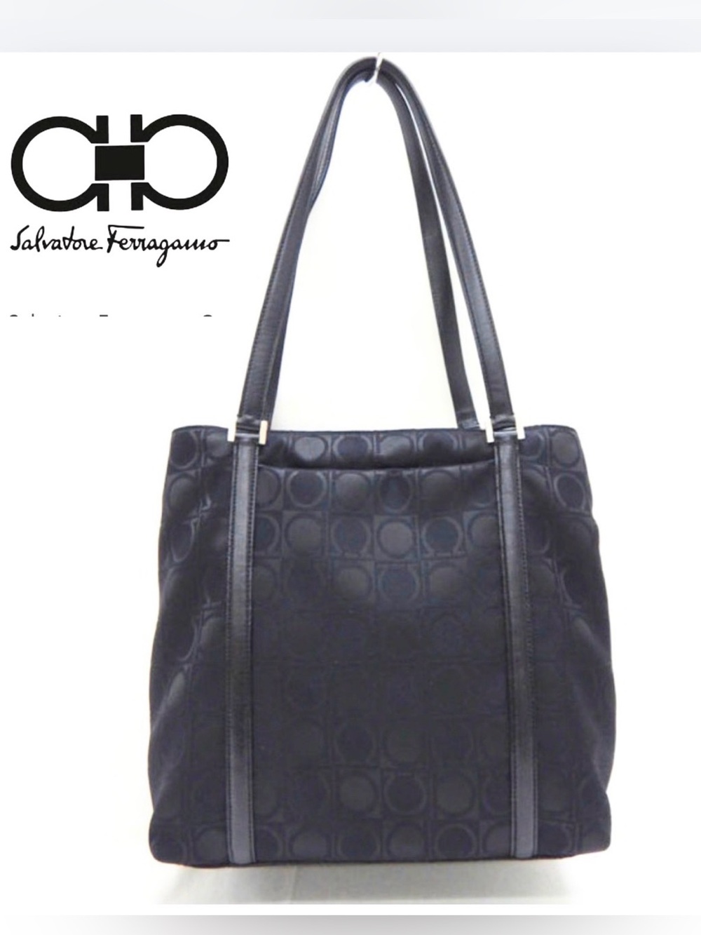 Vintage Salvatore Ferragamo Gancini Print Bag